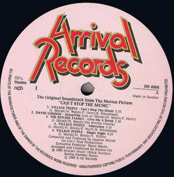 LP Village People: Can't Stop The Music - The Original Soundtrack Album