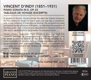 CD Vincent d'Indy: Piano Sonata / Tableaux de Voyage