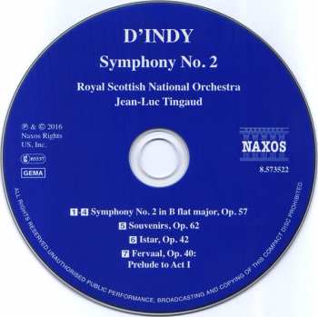 CD Royal Scottish National Orchestra: Symphony No. 2 • Souvenirs • Istar