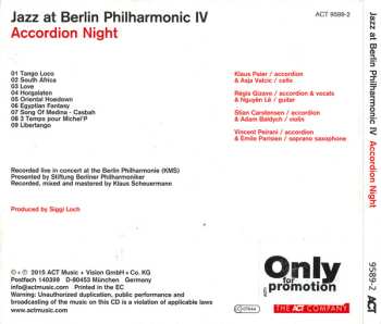 CD Vincent Peirani: Jazz At Berlin Philharmonic IV - Accordion Night