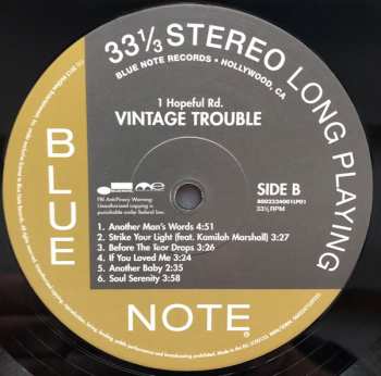 LP Vintage Trouble:  1 Hopeful Rd. 