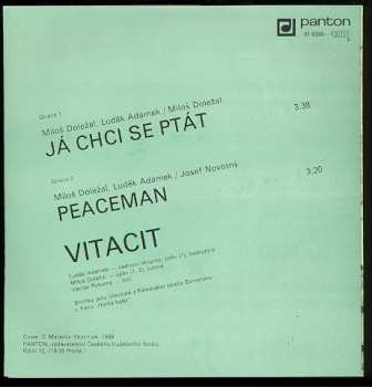 SP Vitacit: Já Chci Se Ptát / Peaceman