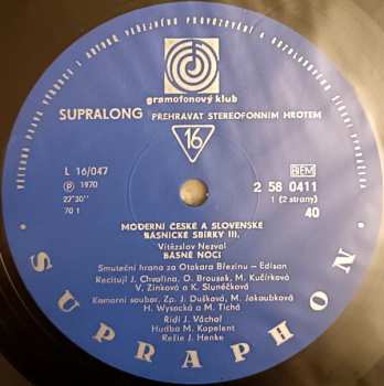 Doos/2EP Vítězslav Nezval: Moderní České A Slovenské Básnické Sbírky III.