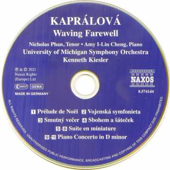 CD Vitezslava Kapralova: Waving Farewell