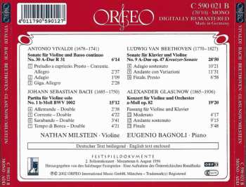CD Johann Sebastian Bach: Sonate A-Dur / Partita No.1 / Sonate Op.47 Kreutzer / Violinkonzert