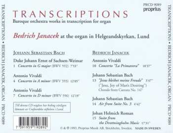 CD Johann Sebastian Bach: Transcriptions for Organ - Vivaldi, Bach, Roman