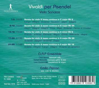 CD Antonio Vivaldi: Per Pisendel Violin Sonatas