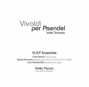 CD Antonio Vivaldi: Per Pisendel Violin Sonatas