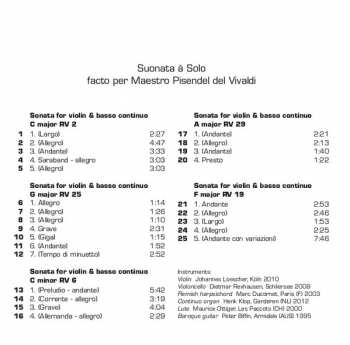 CD Antonio Vivaldi: Per Pisendel Violin Sonatas