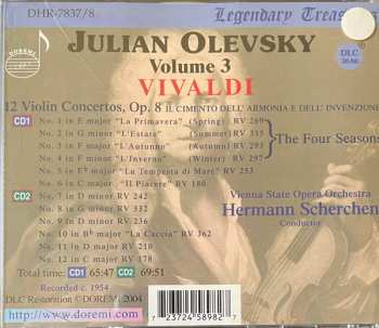 2CD Antonio Vivaldi: 12 Violin Concertos Op.8  'Il Cimento Dell'Armonia E Dell'Invenzione"