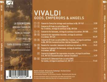 CD Antonio Vivaldi: Gods, Emperors & Angels • Concertos For Recorder, Violin, Bassoon & Strings