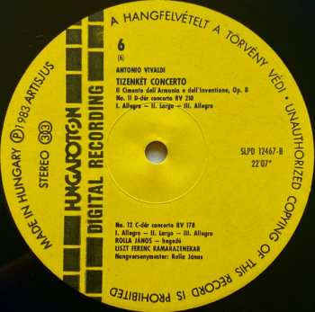 3LP/Doos Antonio Vivaldi: 12 Concerti Op.8 - Il Cimento Dell' Armonia E Dell' Inventione Including "The Four Seasons"