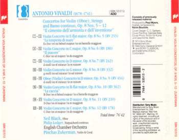 CD Antonio Vivaldi: Violin Concertos, Op. 8 Nos. 5–12