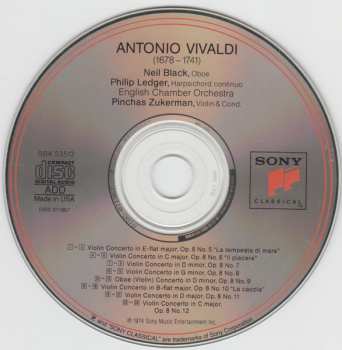 CD Antonio Vivaldi: Violin Concertos, Op. 8 Nos. 5–12