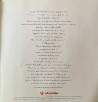 CD Vladimir Horowitz: At Carnegie Hall - The Private Collection
