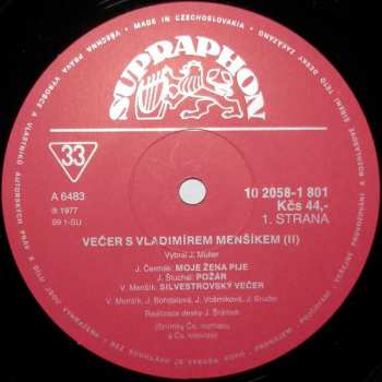 LP Vladimír Menšík: Večer S Vladimírem Menšíkem 2 (II)