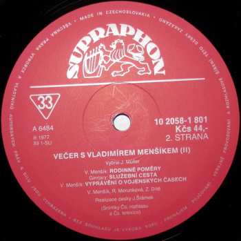 LP Vladimír Menšík: Večer S Vladimírem Menšíkem 2 (II)