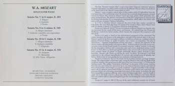 CD Wolfgang Amadeus Mozart: Sonatas For Piano № 5, 8, 10, 11
