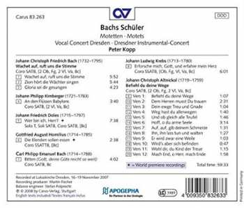 CD Peter Kopp: Bachs Schüler - Motetten • Motets