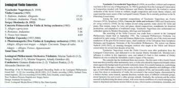 CD نيسم جلال: Leningrad Violin Concertos