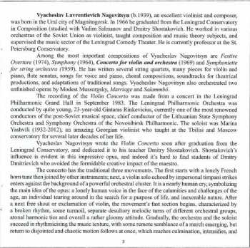 CD نيسم جلال: Leningrad Violin Concertos