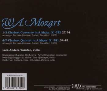 CD Wolfgang Amadeus Mozart: Concerto For Viola And Orchestra / String Quintet In A Major