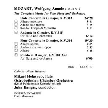 CD Wolfgang Amadeus Mozart: The Complete Music For Solo Flute And Orchestra