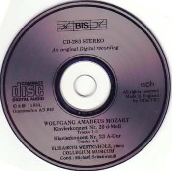 CD Wolfgang Amadeus Mozart: Piano Concertos Nos. 20 And 23