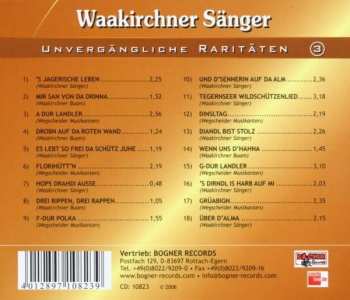 CD Waakirchner Sänger: Unvergängliche Raritäten 3