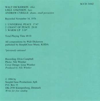 CD Walt Dickerson Trio: Peace