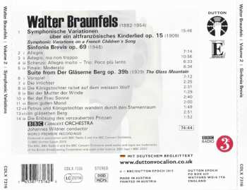 CD Walter Braunfels: Volume 2: Symphonic Variations On A French Children's Song / Suite From Der Gläserne Berg / Sinfonia Brevis