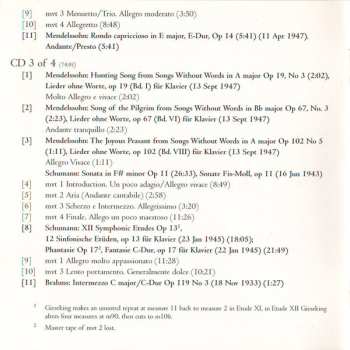 4CD/Doos Walter Gieseking: Konzertmitschnitte U. Rundfunkaufnahmen / Public Performances And Broadcasts (From The Collection Of Deutsches Rundfunkarchiv)