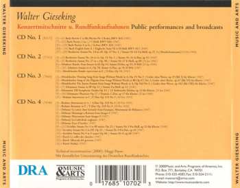 4CD/Doos Walter Gieseking: Konzertmitschnitte U. Rundfunkaufnahmen / Public Performances And Broadcasts (From The Collection Of Deutsches Rundfunkarchiv)