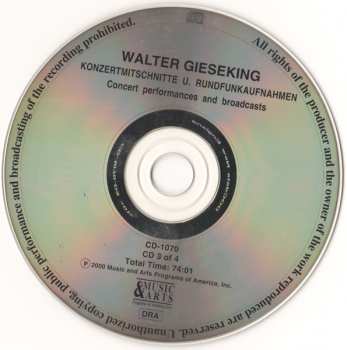 4CD/Doos Walter Gieseking: Konzertmitschnitte U. Rundfunkaufnahmen / Public Performances And Broadcasts (From The Collection Of Deutsches Rundfunkarchiv)
