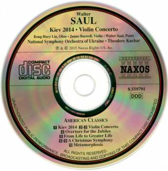 CD National Symphony Orchestra Of Ukraine: Kiev 2014 / Violin Concerto / A Christmas Symphony / Metamorphosis
