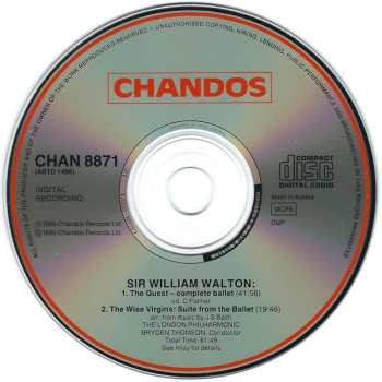 CD The London Philharmonic Orchestra: The Quest (Complete Ballet) / The Wise Virgins (Ballet Suite)