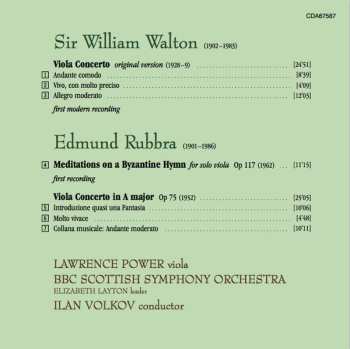 CD Sir William Walton: Viola Concertos • Meditations On A Byzantine Hymn