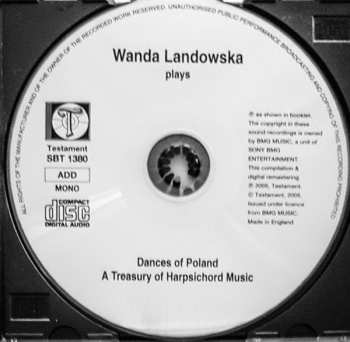 CD Wanda Landowska: Dances Of Ancient Poland • A Treasury Of Harpsichord Music