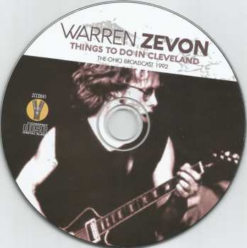CD Warren Zevon: Things To Do In Cleveland (The Ohio Broadcast 1992)