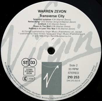 LP Warren Zevon: Transverse City