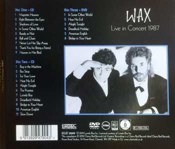 2CD/DVD Wax: Live In Concert 1987