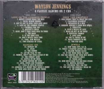 2CD Waylon Jennings: Love Of The Common People + Hangin' On + Only The Greatest + Jewels