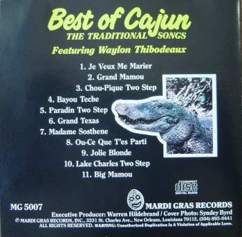 CD Waylon Thibodeaux: Best Of Cajun (The Traditional Songs)