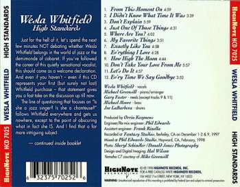 CD Wesla Whitfield: High Standards