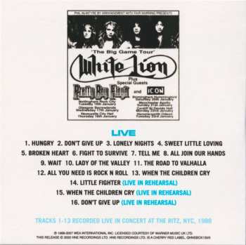 5CD/Doos White Lion: All You Need Is Rock 'N' Roll: The Complete Albums 1985-1991 LTD