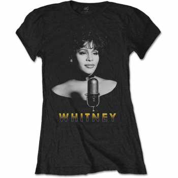 Merch Whitney Houston: Dames T-shirt Black & White Photo 