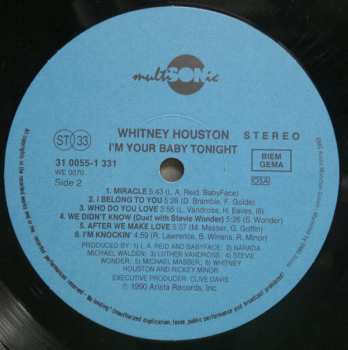 LP Whitney Houston: I'm Your Baby Tonight