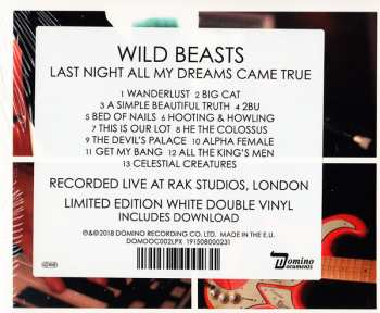 2LP Wild Beasts: Last Night All My Dreams Came True LTD | CLR
