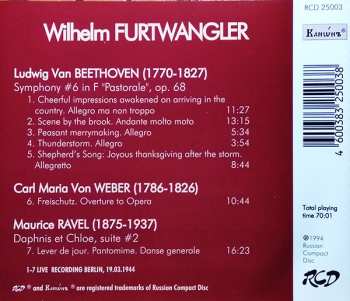 CD Wilhelm Furtwängler: Beethoven: Symphony No.6 "Pastorale". Weber: Freischutz. Overture. Ravel: Daphnis Et Chloe. Suite No.2