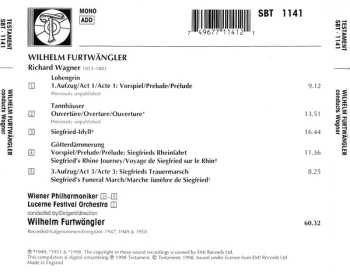 CD Wilhelm Furtwängler:  Furtwängler Conducts Wagner
